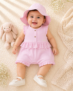 Load image into Gallery viewer, Blush Eyelet Romper Set