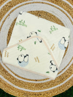 Load image into Gallery viewer, Panda Baby - Muslin Hooded Baby Blanket