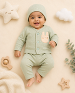 Load image into Gallery viewer, Baby Set - Cardigan, Pant and Cap