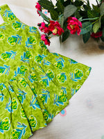 Load image into Gallery viewer, Rosy Green - Cotton Frock 0 to 6m