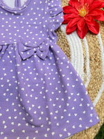 Load image into Gallery viewer, Lavender Hearts - Frill Cotton Frocks