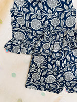 Load image into Gallery viewer, Navy Bliss - Frill top & Shorts Set 6m - 1 yr