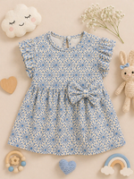 Load image into Gallery viewer, Blue Daffodil - Frill Cotton Frock