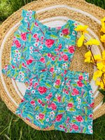 Load image into Gallery viewer, Blue Bloom - Frill top & Shorts Set 4 - 5yrs