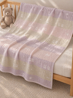 Load image into Gallery viewer, Multicolor House - Crinkled Muslin Baby Blanket