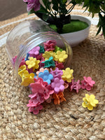 Load image into Gallery viewer, Mini Multicolor Flower Clips - 50 pieces