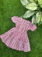 Load image into Gallery viewer, Kids Cotton Dress: Violet Waves
