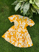 Load image into Gallery viewer, Kids Cotton Dress: Yellow Mellow