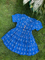 Load image into Gallery viewer, Kids Cotton Dress: Sky Blossom