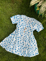 Load image into Gallery viewer, Kids Cotton Dress: Snow Bloom