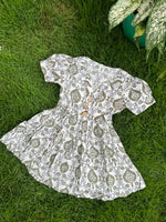 Load image into Gallery viewer, Kids Cotton Dress: Floral Art