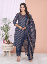 Load image into Gallery viewer, Soft Cotton Kurta Set: Celestial Bloom