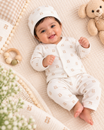 Load image into Gallery viewer, Baby Set - Cardigan, Pant and Cap