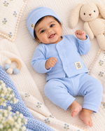 Load image into Gallery viewer, Baby Set - Cardigan, Pant and Cap