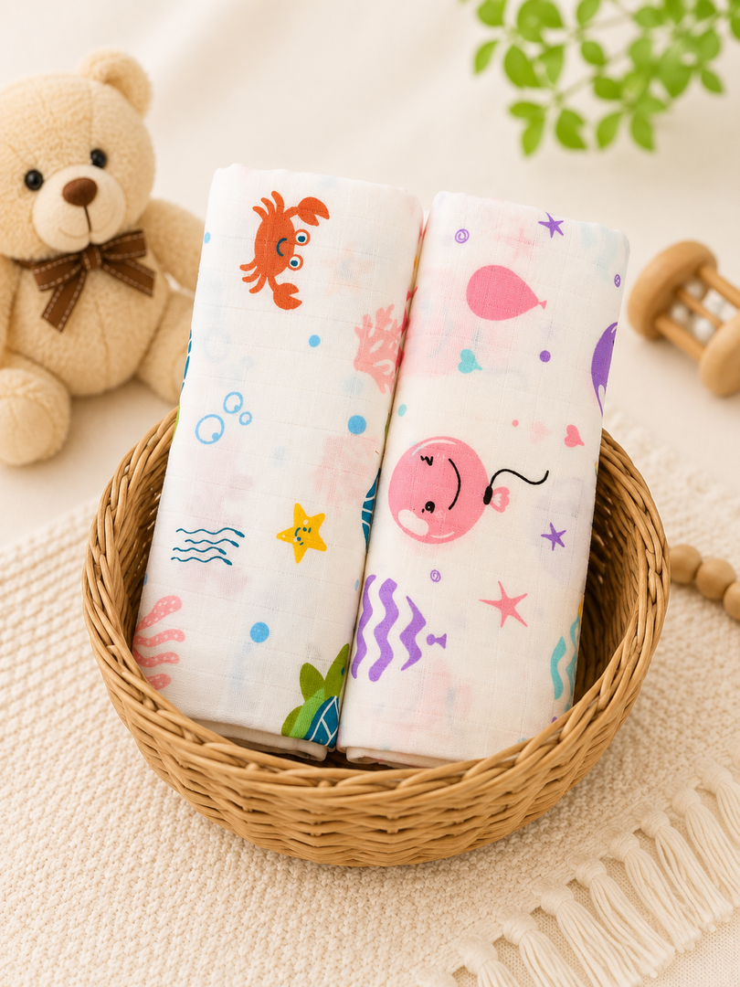Muslin Baby Towels (Pack of 2)