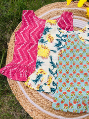 Frill tops 4 - 5yrs (pack of 3)