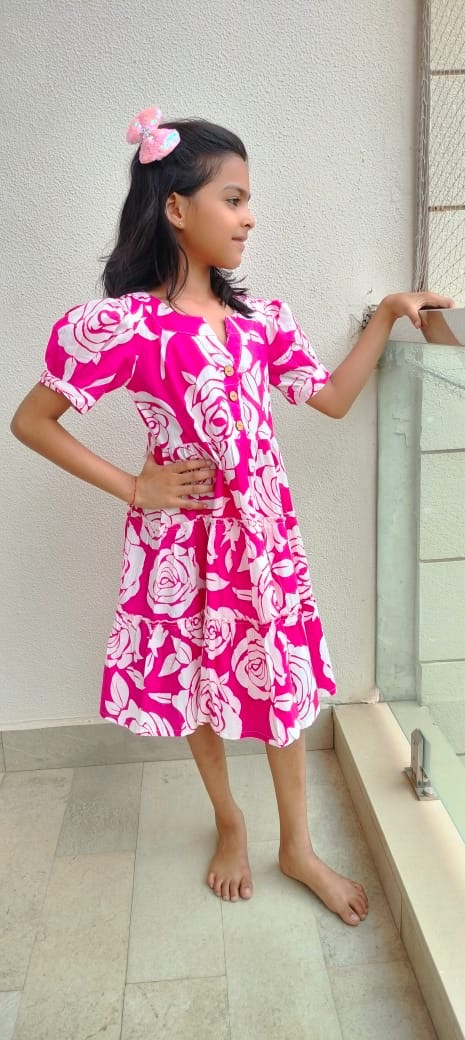 Kids Cotton Dress: Marshmellow