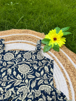 Load image into Gallery viewer, Navy Bloom - Cotton Frock 3 - 4 yrs
