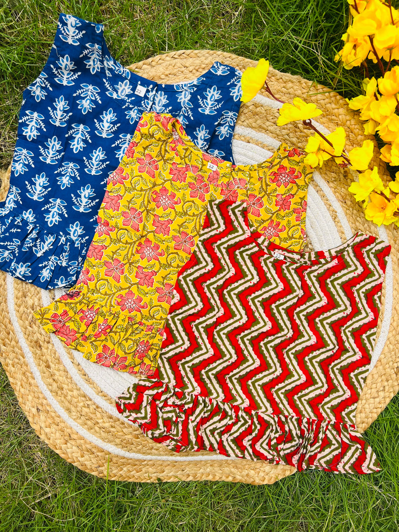 Frill tops Set 3 - 4yrs (pack of 3)