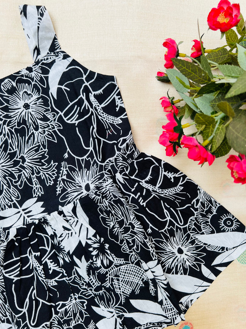 Black & White - Cotton Frock 6m to 1 Yr