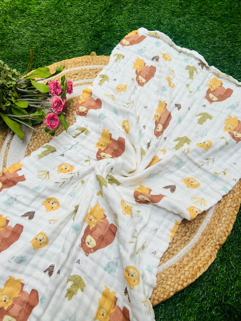 Bear Cub - Muslin Baby Towel