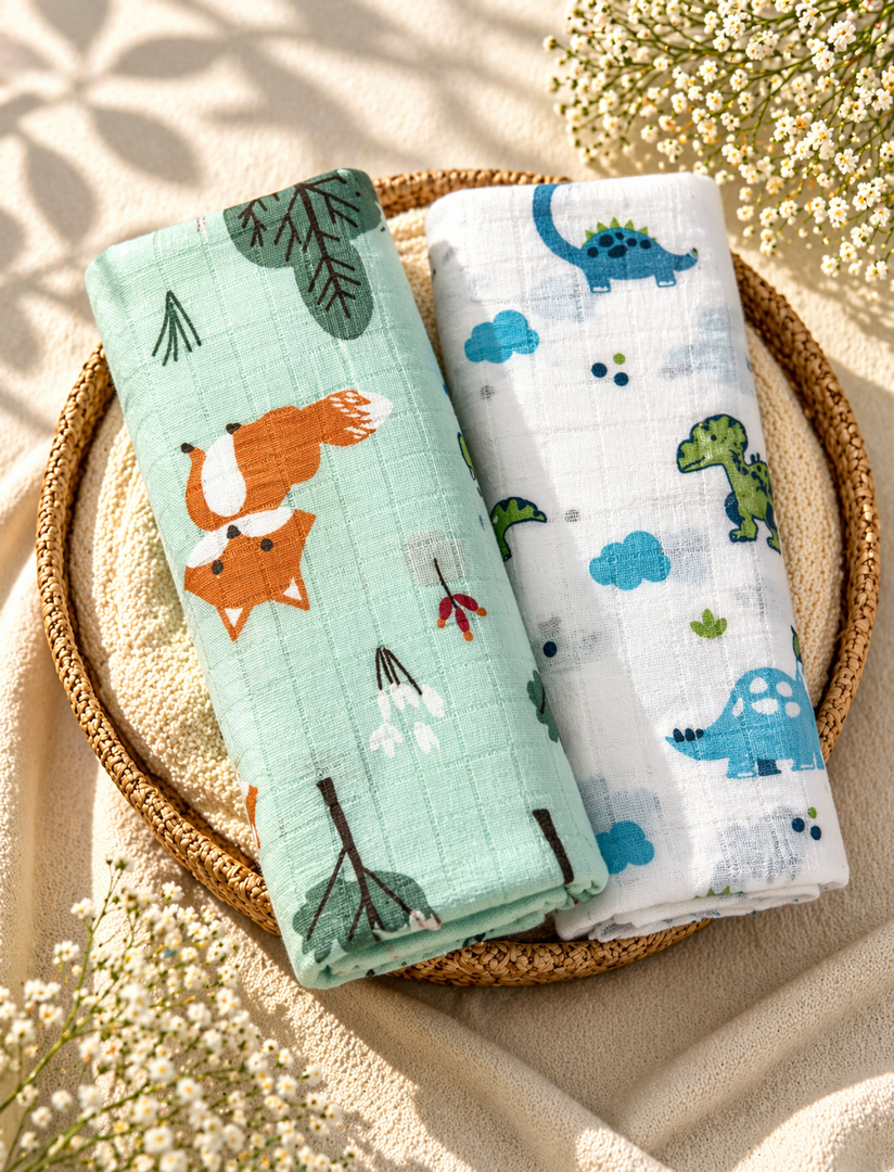 Muslin Baby Towels (Pack of 2)