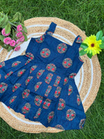 Load image into Gallery viewer, Navy Glow - Cotton Frock 4 - 5 yrs
