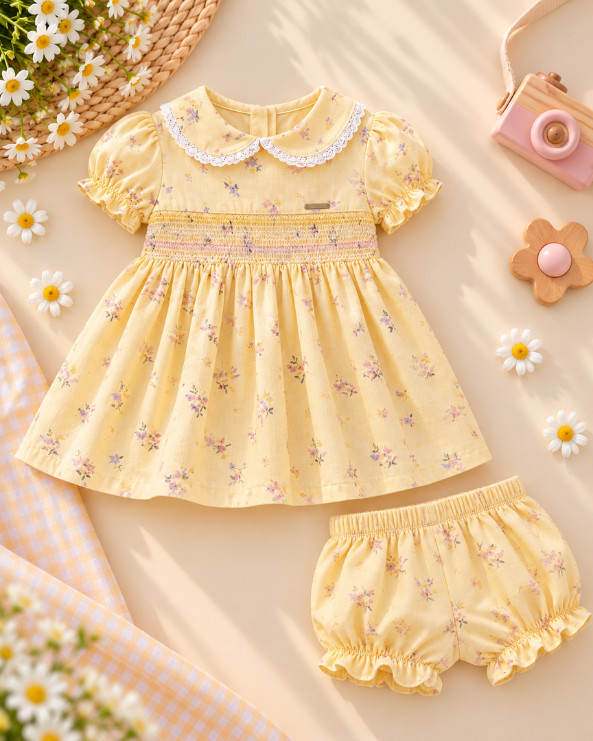 Baby Cotton Dress - Meadow Muse