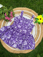 Load image into Gallery viewer, Purple Blossom - Cotton Frock 3 - 4 yrs
