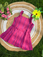 Load image into Gallery viewer, Stripe Blush - Cotton Frock  1 - 2 yrs
