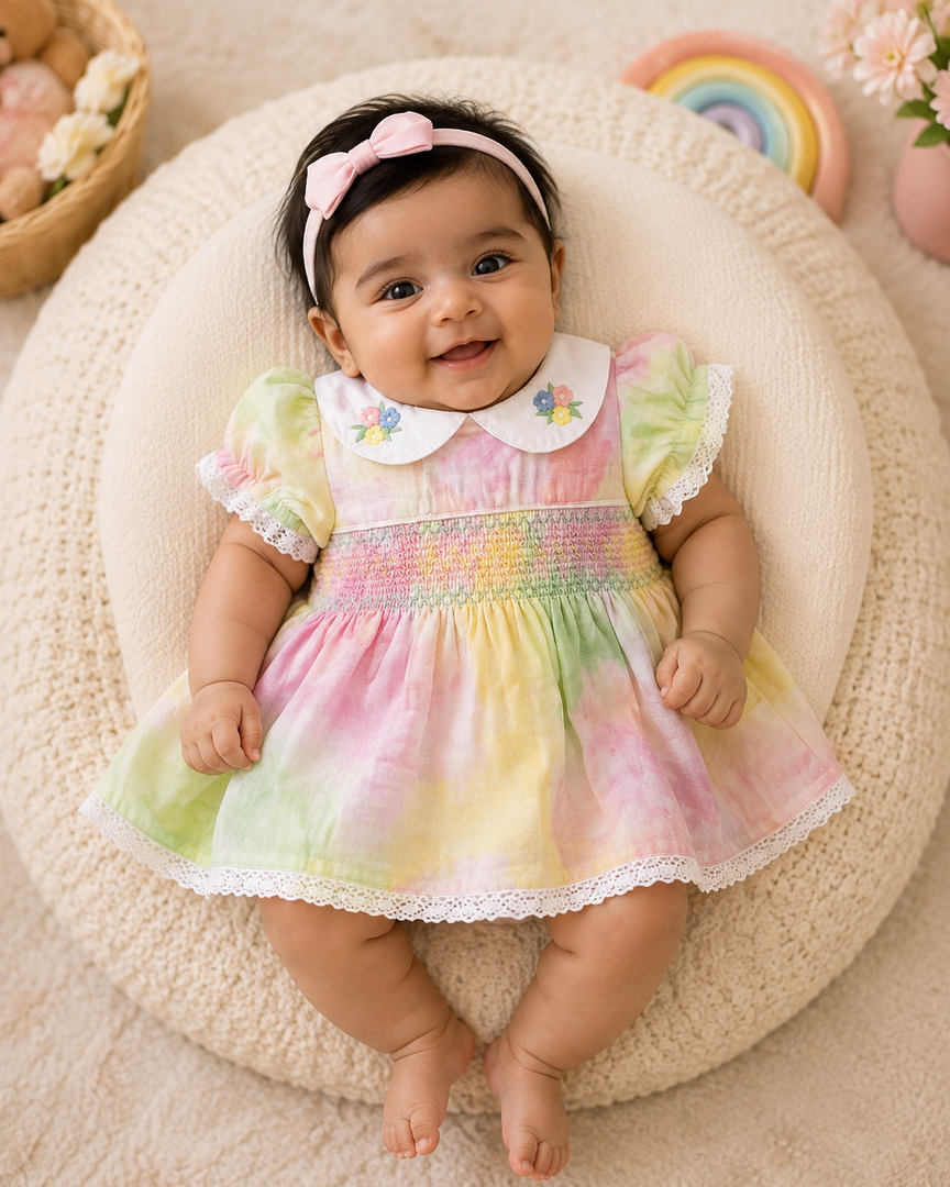 Baby Cotton Dress - Lovey
