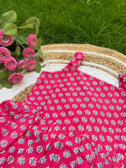 Pink Splash - Cotton Frock 3 - 4 yrs
