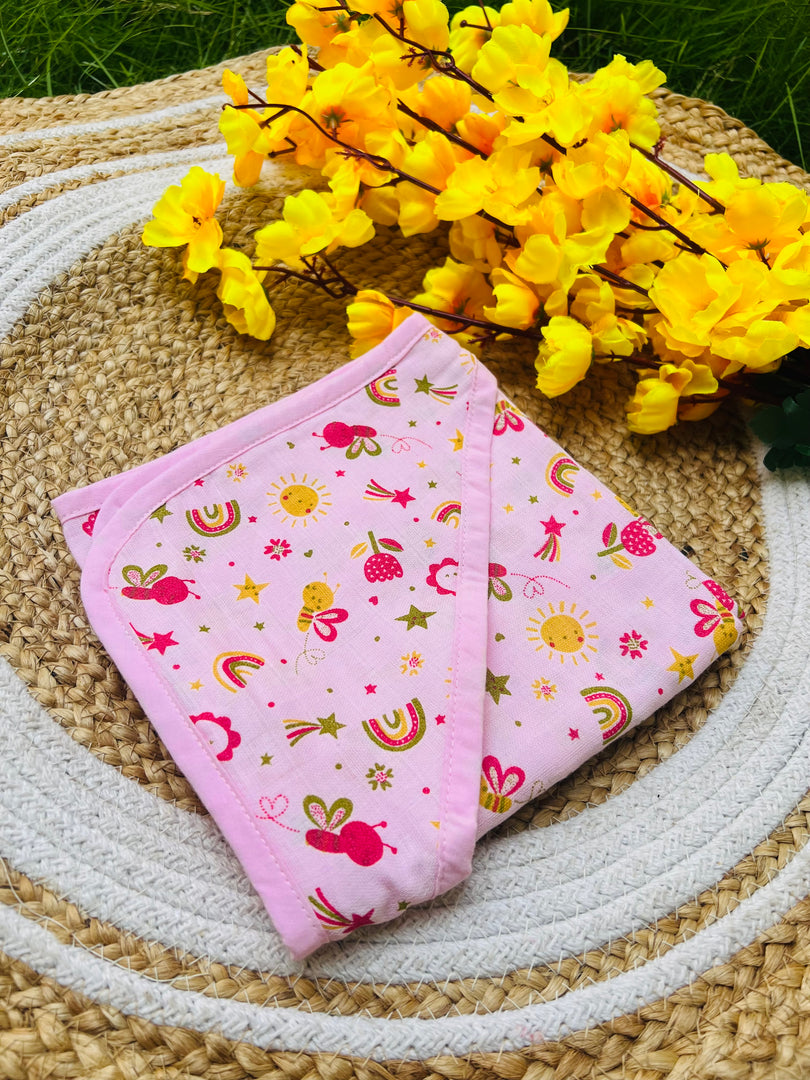 Pink World - Muslin Baby Hood Towel