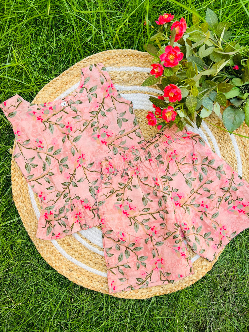 Rose Bliss - Frill top & Shorts Set 4 - 5yrs