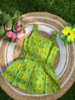Load image into Gallery viewer, Green Bloom - Cotton Frock  1 - 2 yrs
