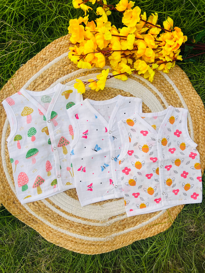 Cotton Muslin Jablas Pack: 0-3M