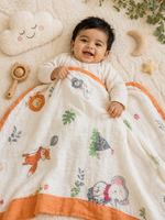 Load image into Gallery viewer, Wild Safari - Muslin Baby Blanket