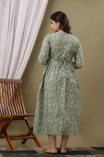 Load image into Gallery viewer, Verdant Bloom : Maternity Feeding Dress
