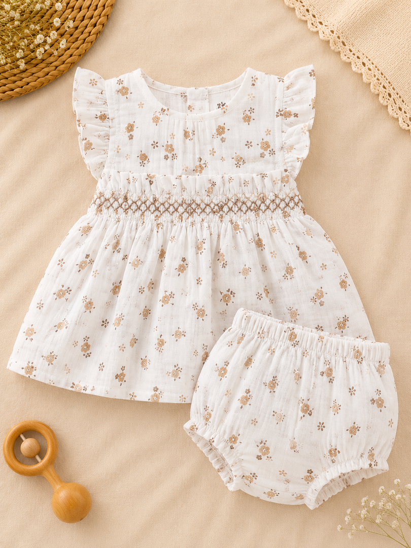 Baby Cotton Dress - Daisy