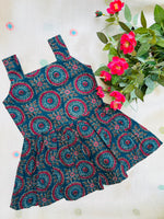 Load image into Gallery viewer, Blue Glitters- Cotton Frock  1 - 2 yrs
