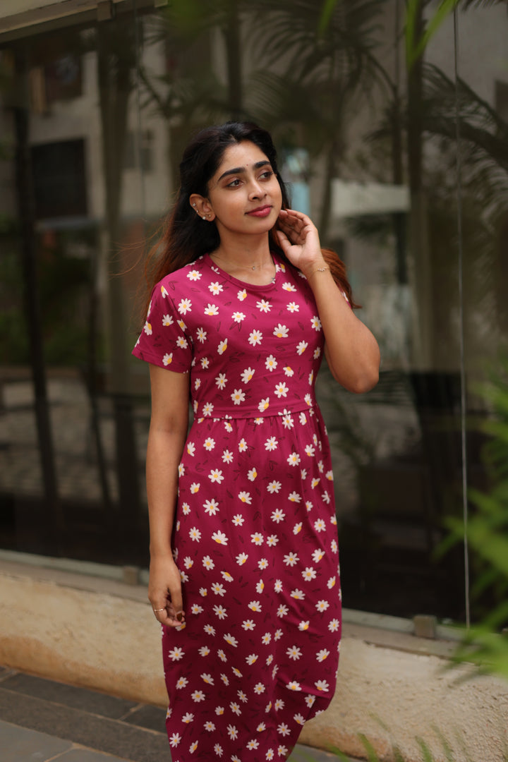Zipless Maternity Lounge Dress - Hope - NARUVE