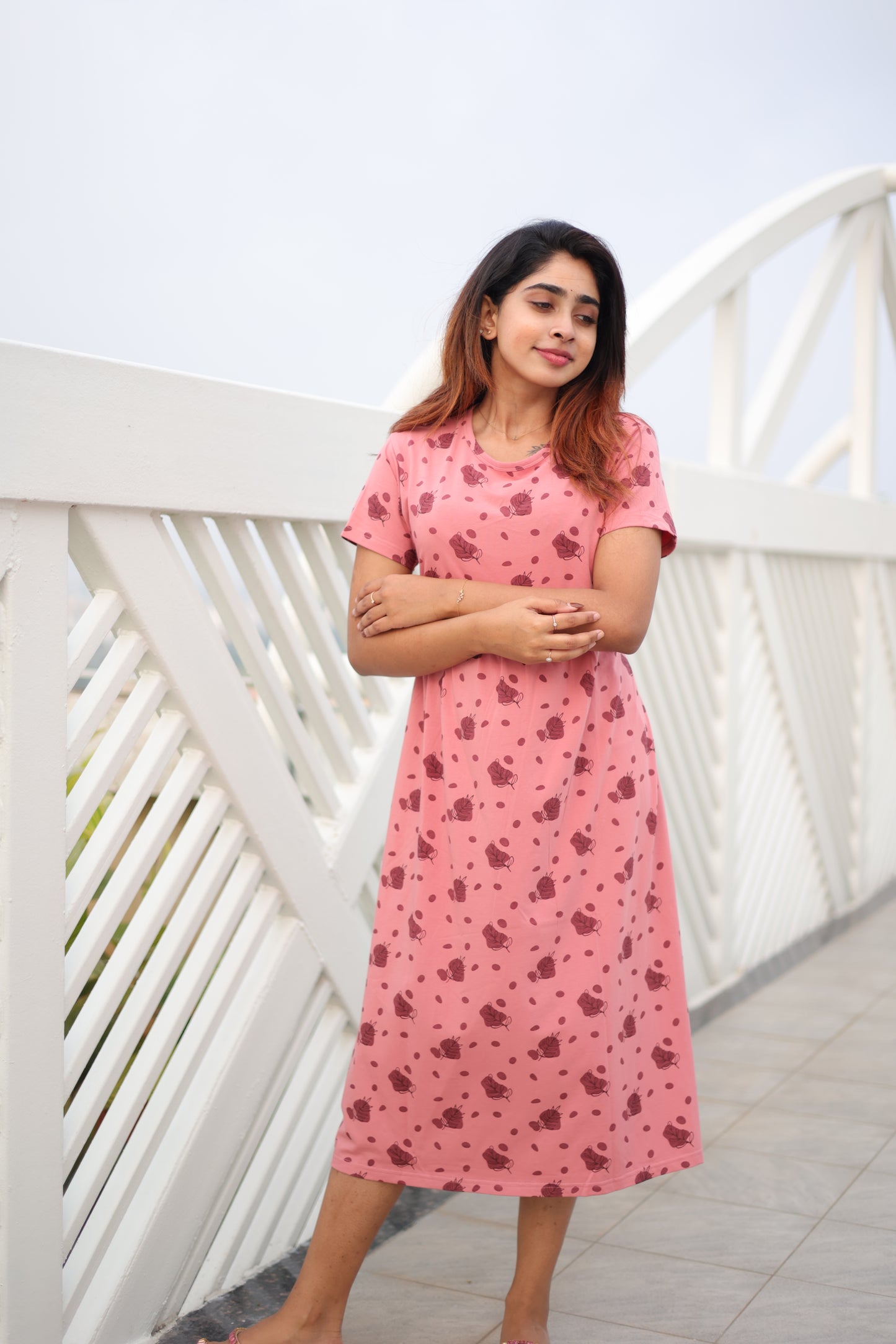 Zipless Maternity Lounge Dress - Love - NARUVE