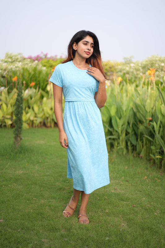 Zipless Maternity Lounge Dress - Trust - NARUVE