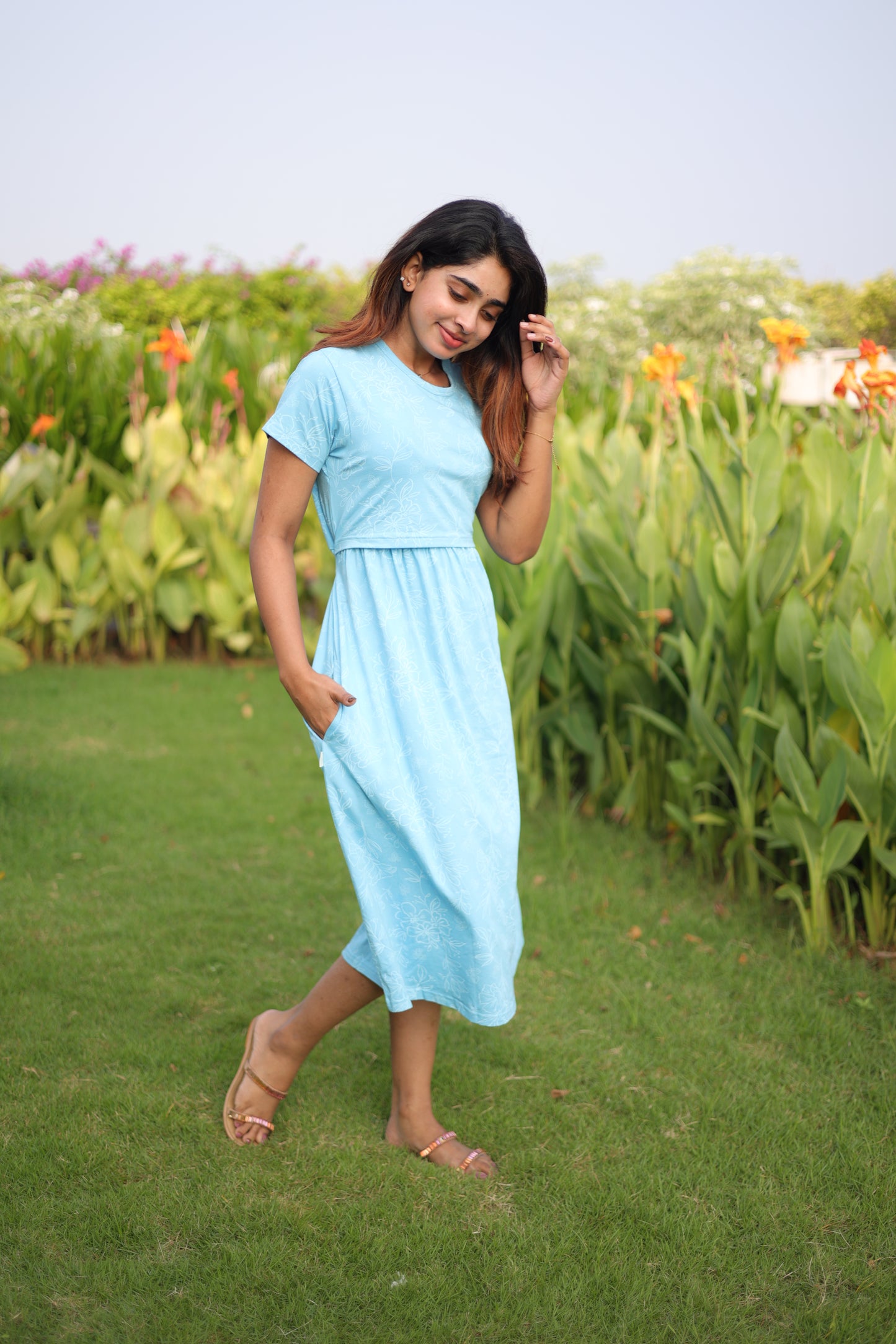 Zipless Maternity Lounge Dress - Trust - NARUVE