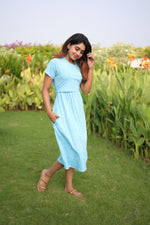 Load image into Gallery viewer, Zipless Maternity Lounge Dress - Trust - NARUVE
