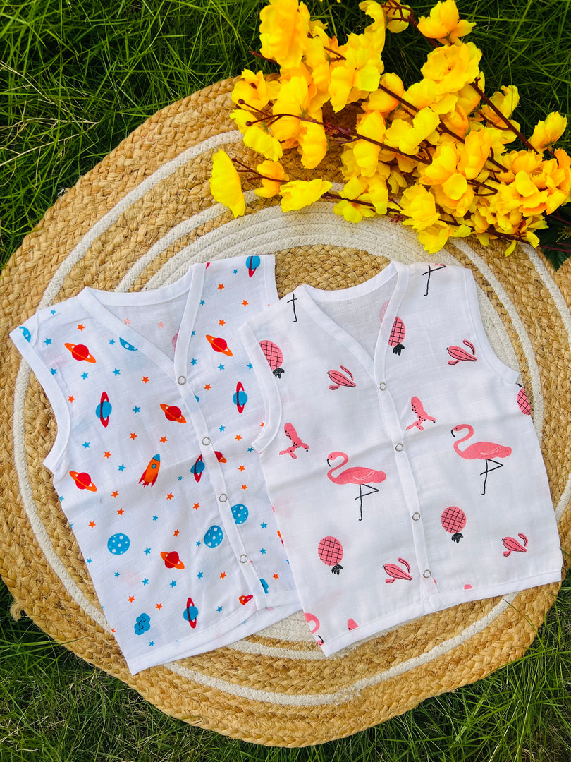 Cotton Muslin Jablas Pack: 6-12M