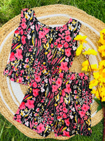 Load image into Gallery viewer, Night Blossom - Frill top &amp; Shorts Set 3 - 4yrs
