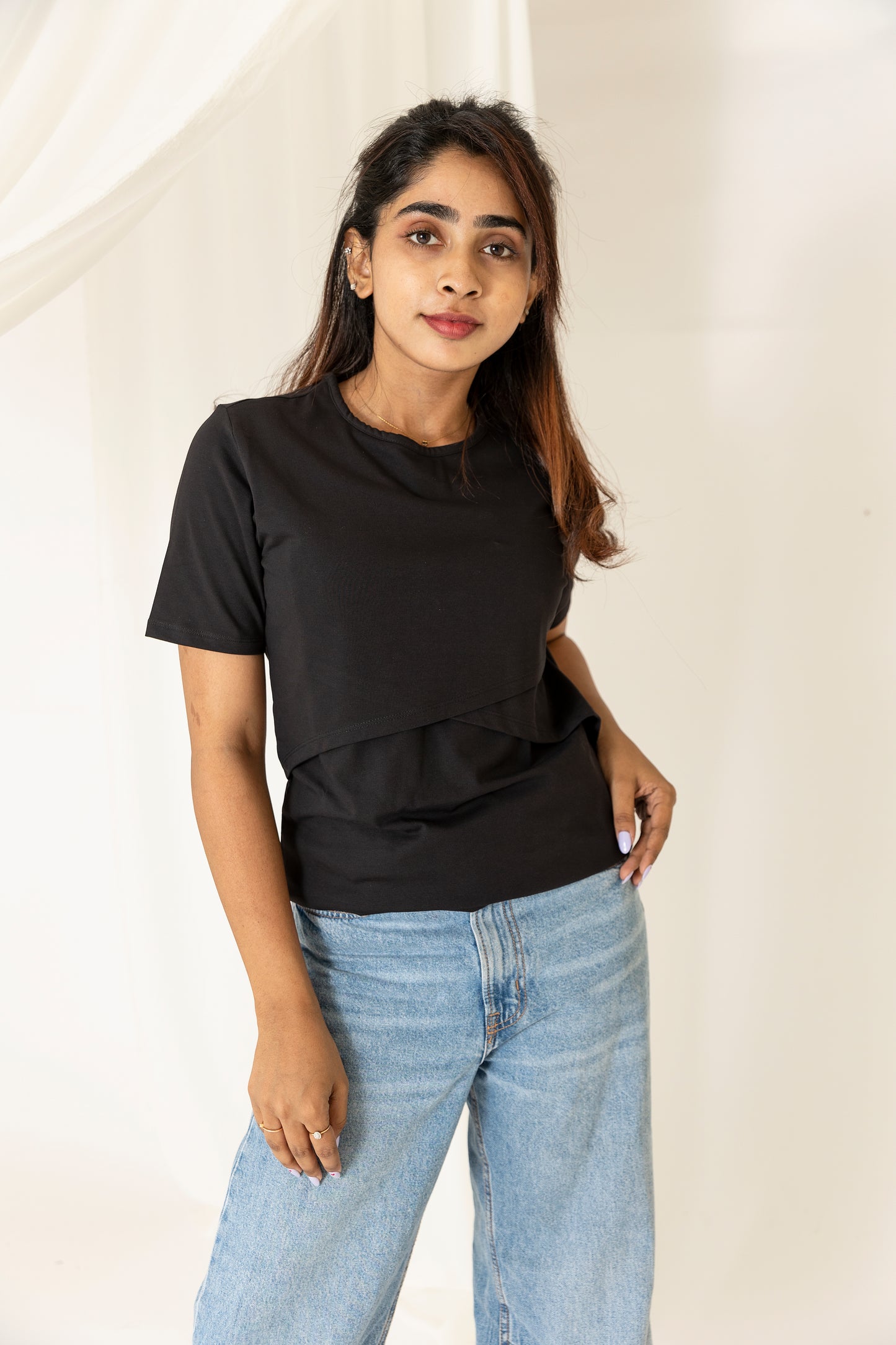 Maternity & Nursing T-Shirts - Black - NARUVE