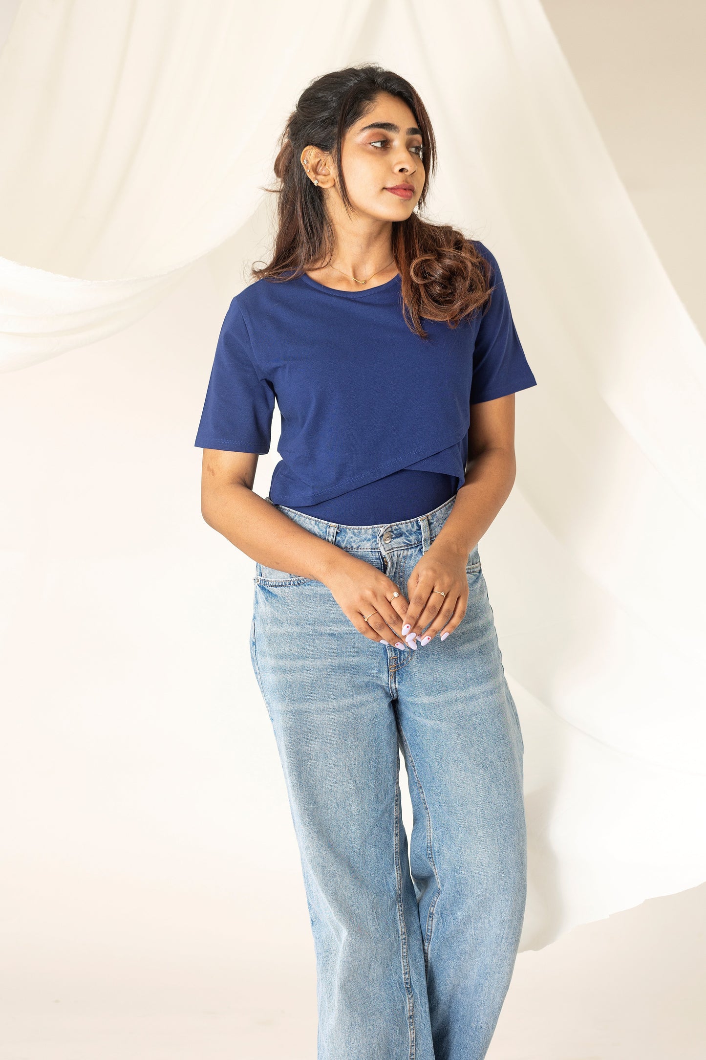 Maternity & Nursing T-Shirts - Blue - NARUVE