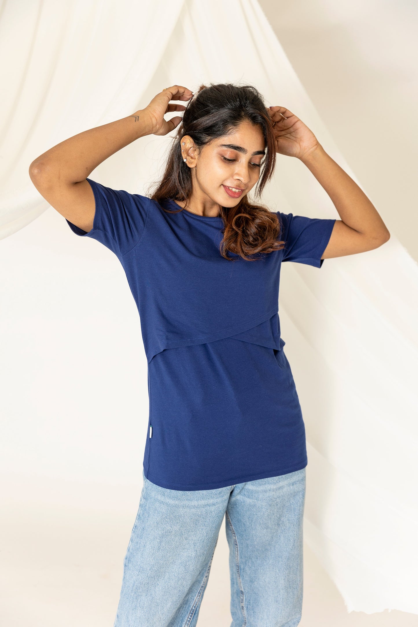 Maternity & Nursing T-Shirts - Blue - NARUVE